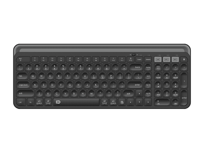 FD K912T 2.4G Wireless & Bluetooth 3.0 & BT5.0 Dual Mode Kablosuz Klavye Siyah Fiyat & Özellik