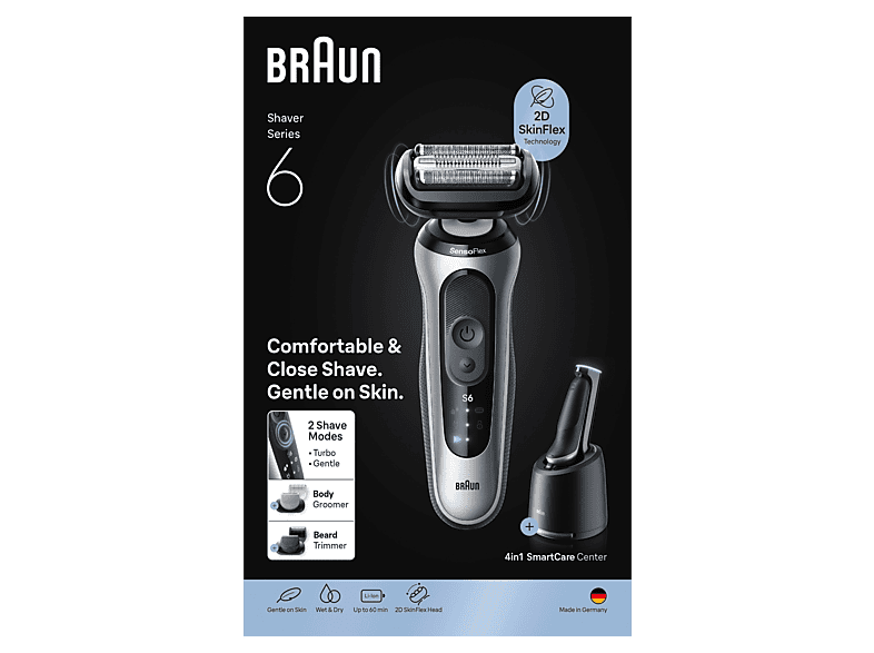 Braun Series 6 62-S7650cc Foil shaver Trimmer Silver