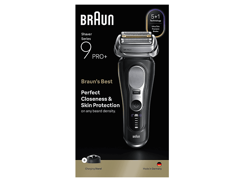 Braun Series 9 9610s Nass- und Trockenrasierer (Akkubetrieb, Schwarz, Vibrierende Scherfolien) — Foto 2 von 2