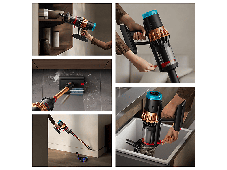 Dyson V16 Piston Animal Submarine Staubsauger (1,35 l, Akkulaufzeit: bis zu 70 Minuten im Eco-Modus, Mattes Schwarz/Kupfer) — Foto 4 von 5