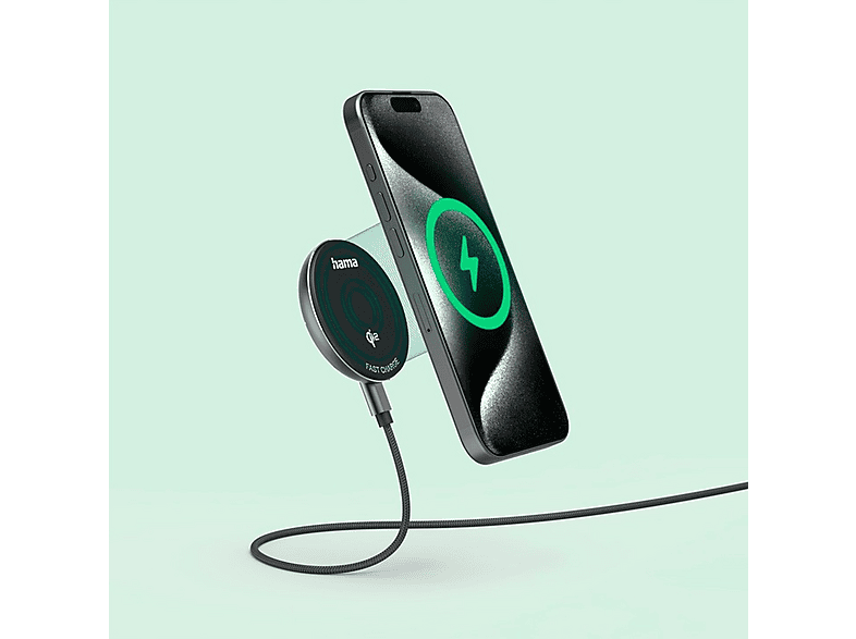 Ładowarka indukcyjna HAMA Qi2 15W Czarny – zdjęcie 2