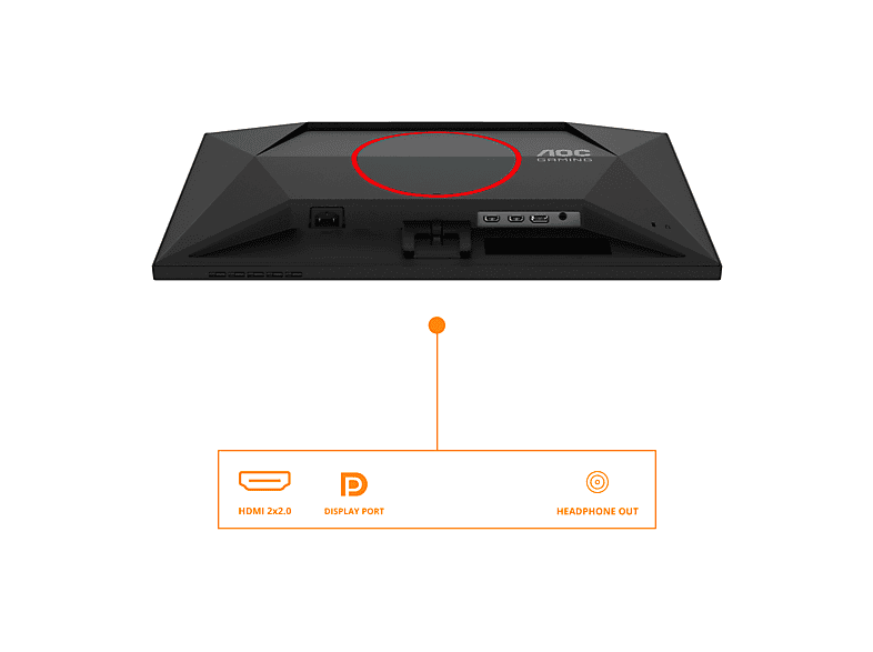 AOC 25G4SRE 24,5 Zoll Gaming Monitor, Full-HD, 1 ms Reaktionszeit, 400 cd/m², 310 Hz, Schwarz — Foto 2 von 5