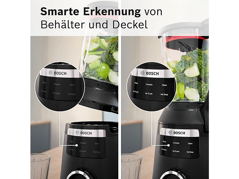 Thumbnail - BOSCH MMBD665B1 Serie 6 Hochleistungsmixer VitaPower, Standmixer Schwarz (1800 Watt, 2 l)