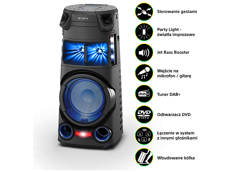 Sony V43D – zestaw audio o dużej mocy z technologią BLUETOOTH® – zdjęcie 2