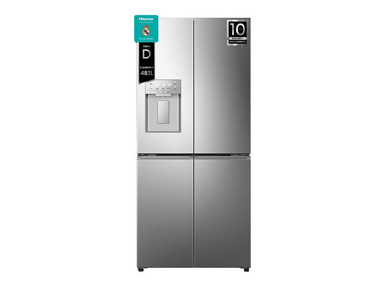 Frigorífico americano - Hisense RQ5P470SYID, Total No Frost, 178.5 cm, 483 l, Wi-Fi, Inverter, Inox