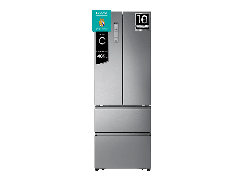 Frigorífico combi - Hisense RF632N4AIC1, Total No Frost, 201.3 cm, 485 L, Metal Tech Cooling, Multi Air-Flow, Inox