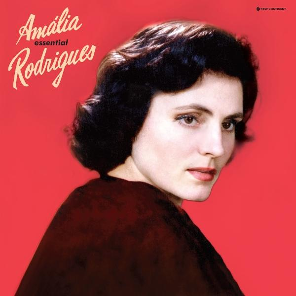Porträt von Amália Rodrigues mit dunklem Haar und rotem Hintergrund. Albumcover mit dem Namen in Schreibschrift.