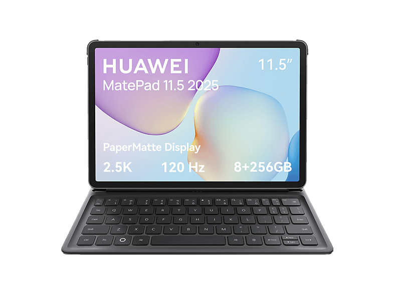 HUAWEI MatePad 11.5", 2025, abnehmbare Tastatur, PaperMatte Display, 8 GB, Tablet, 256 GB, 11,5 Zoll, Gray