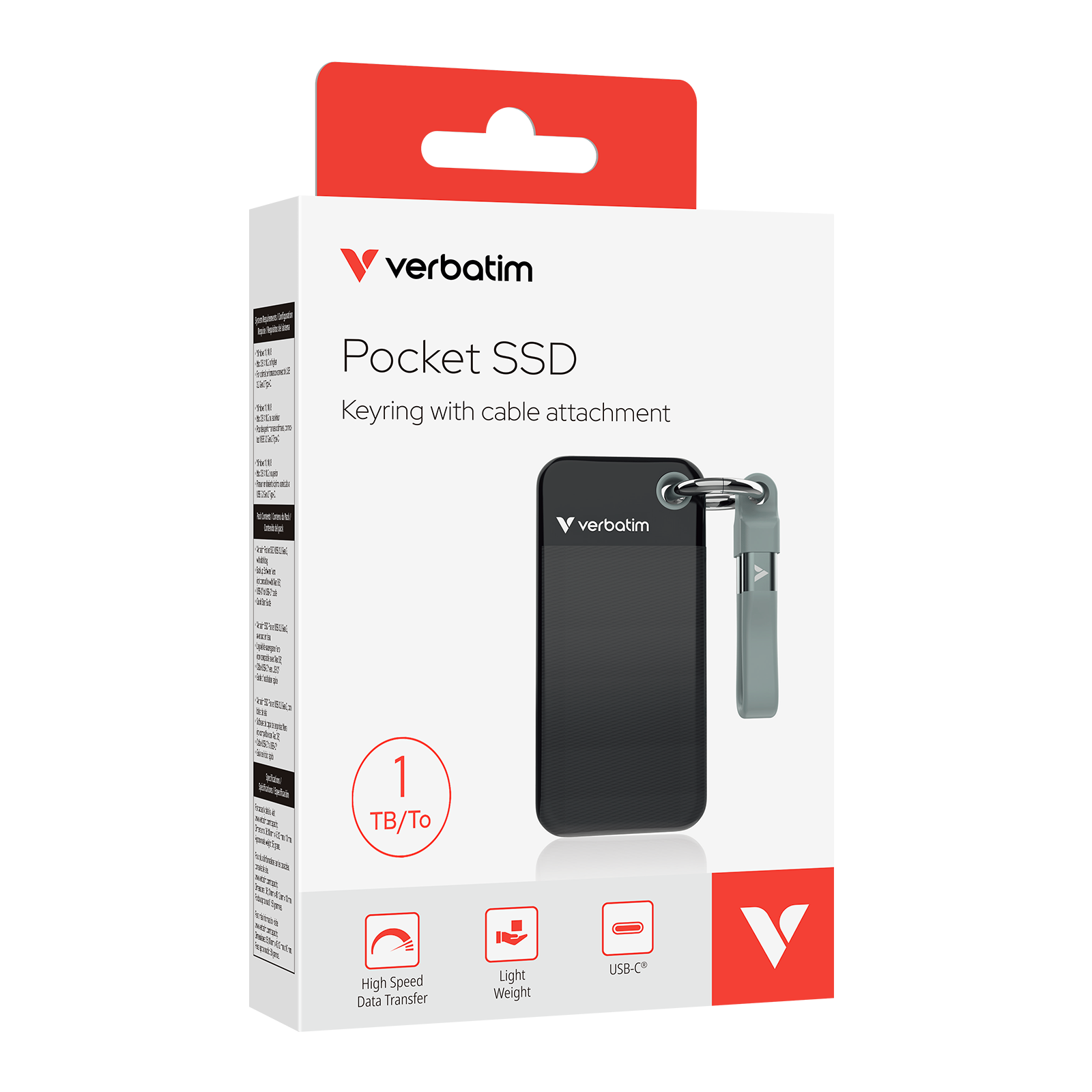VERBATIM Pocket 1 TB USB 3.2 (1000Mb/s) Taşınabilir SSD Siyah Gri