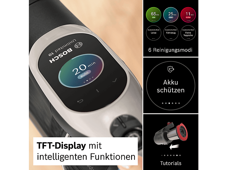 BOSCH BKS1051GQC Unlimited 10 Stielsauger, Akkubetrieb