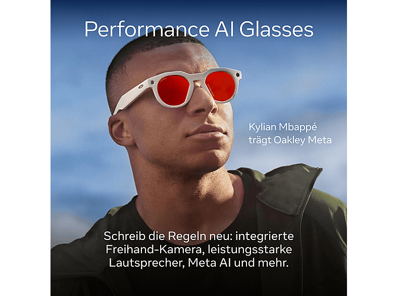 Thumbnail - Oakley Meta HSTN - mit AI, Audio-, Foto- und Videokompatibilität Warm Grey, Prizm™ Ruby AI Glasses
