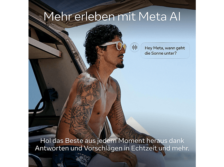 Thumbnail - Oakley Meta HSTN - mit AI, Audio-, Foto- und Videokompatibilität Black, Clear AI Glasses