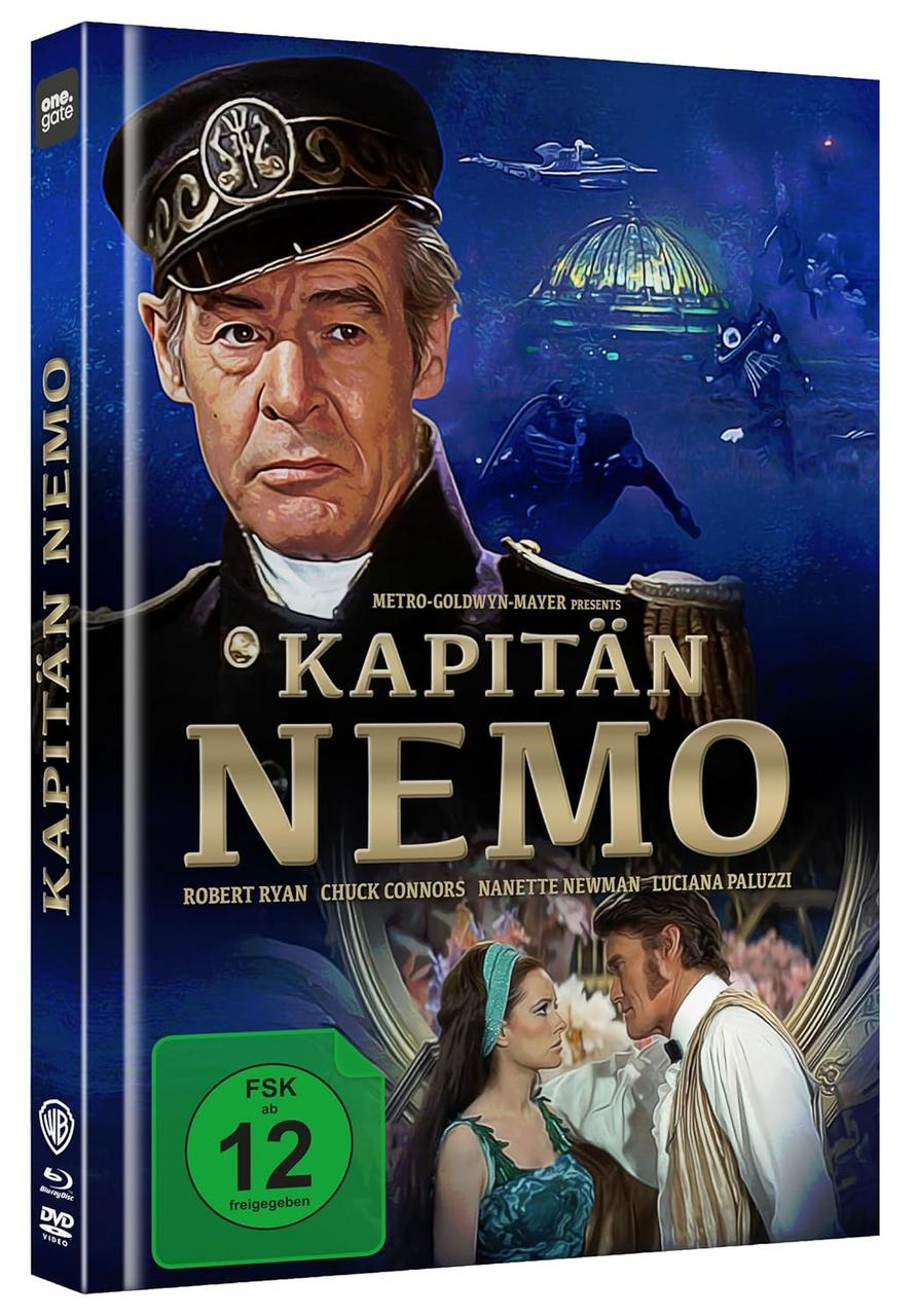 Filmcover mit dem Titel Captain Nemo. Zeigt einen Schauspieler in Uniform. Enthält Namen der Schauspieler und eine Altersfreigabe.