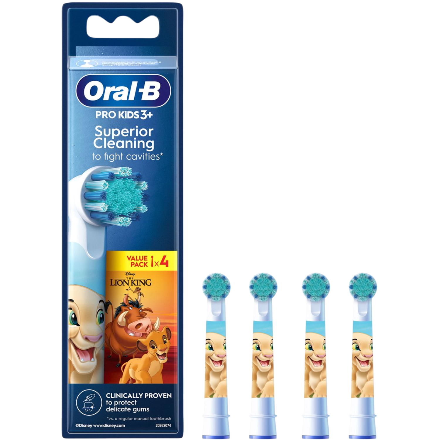 MediaMarkt Oral-b Kids Lion King 4 Stuks Opzetborstels Wit aanbieding