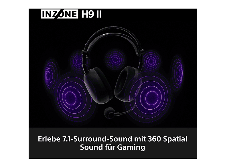 SONY Inzone H9 II Gaming Headset Kabellos, Noise Cancelling Weiss — Foto 5 von 5