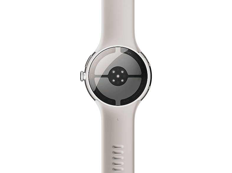 GOOGLE Pixel Watch 4 45 Wi-Fi Smartwatch Fluorelastomer, 150-215, Porcelain
