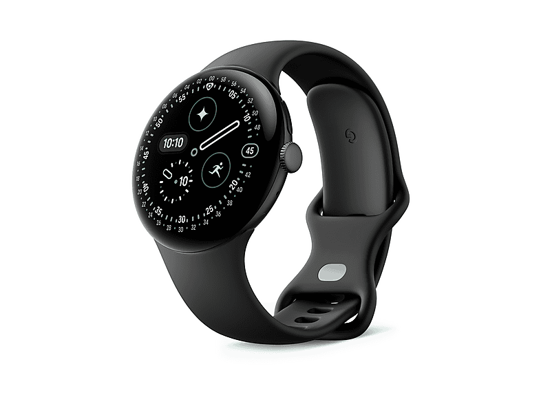 GOOGLE Pixel Watch 4 45 LTE Smartwatch Fluorelastomer, 150-215, Obsidian