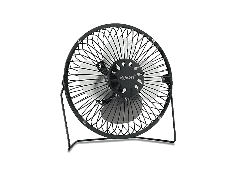 Ventilador de sobremesa - Avant AV7706, 3W, 1 metro, USB, Negro