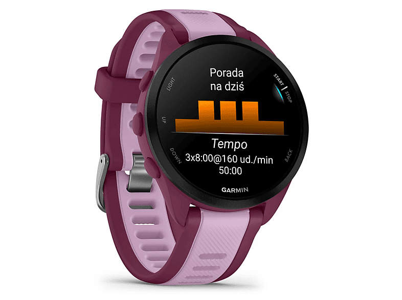 Zegarek sportowy GARMIN Forerunner 165 Music Fioletowy – zdjęcie 2