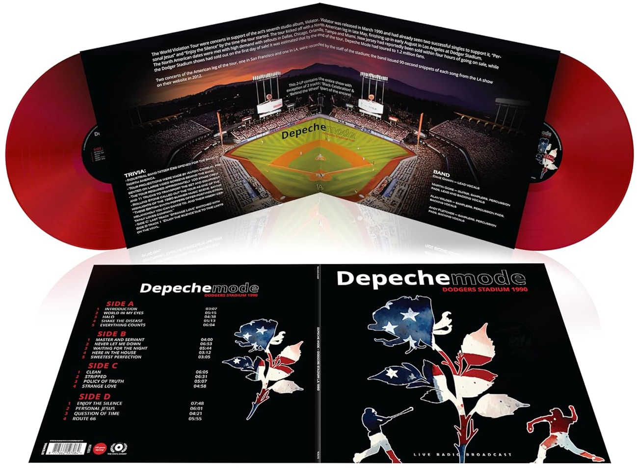 Depeche Mode - Dodgers Stadium Los Angeles 1990 (Red Vinyl) (Vinyl LP (nagylemez))