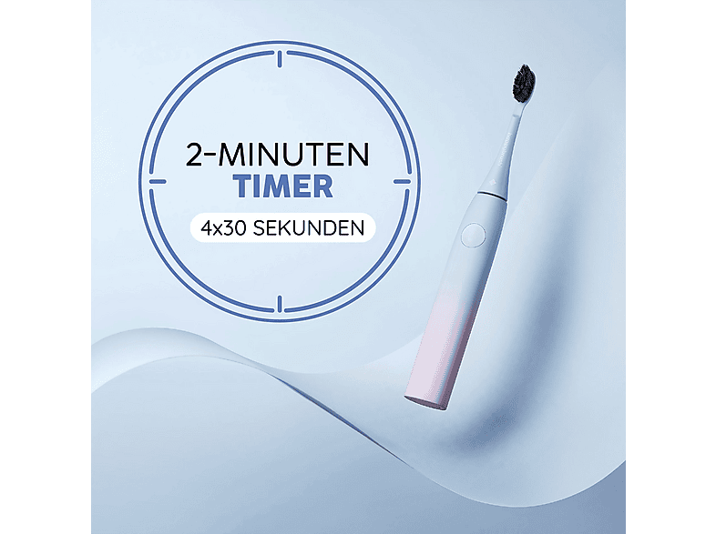 Thumbnail - HAPPYBRUSH Eco Vibe Lite Twenty4Tim Edition Elektrische Schallzahnbürste Rosa/Hellblau, Reinigungstechnologie: Schalltec...