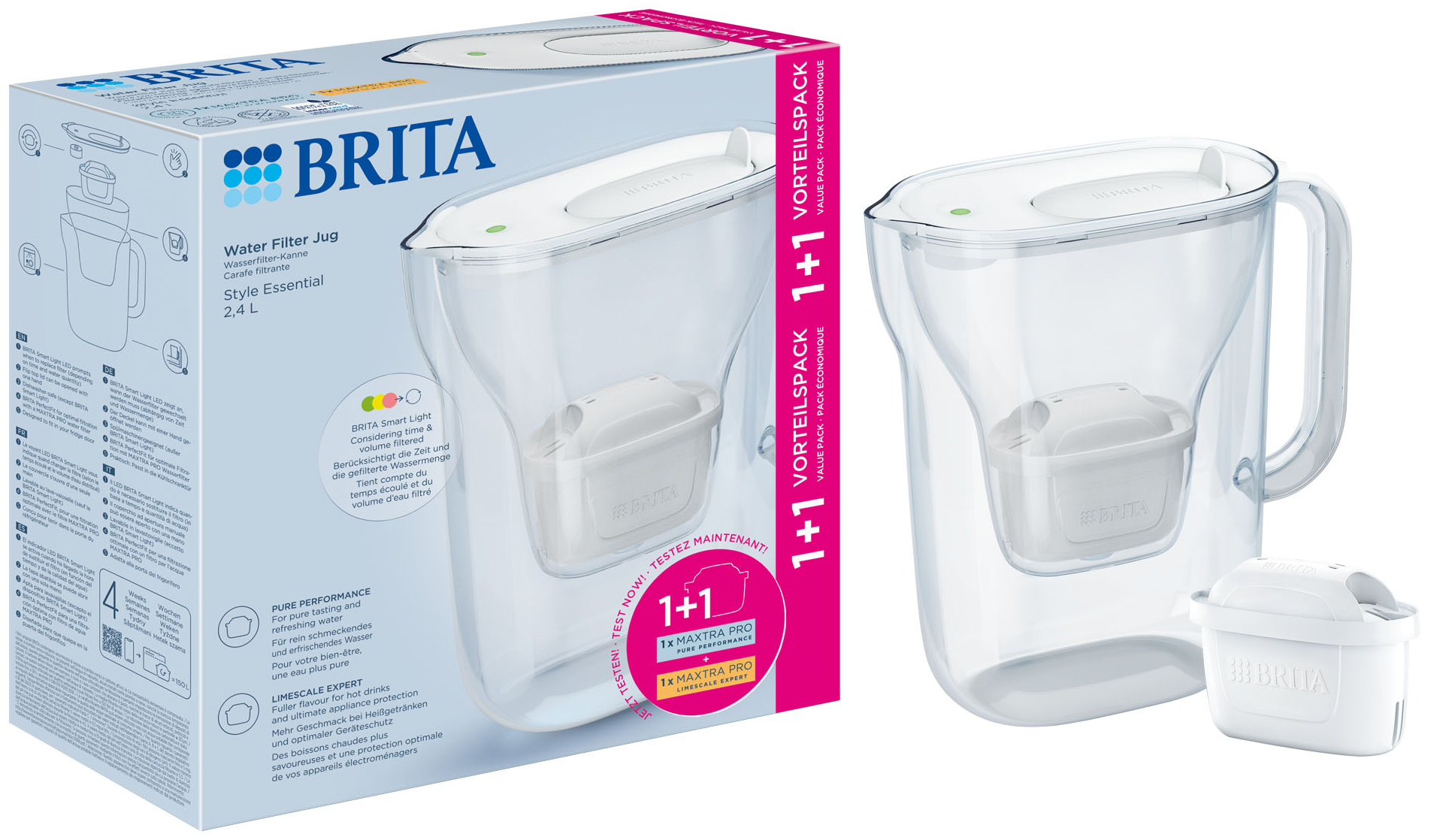 BRITA BR1057795 Style Ess.kancsó 2.4 L (1+1) fehér