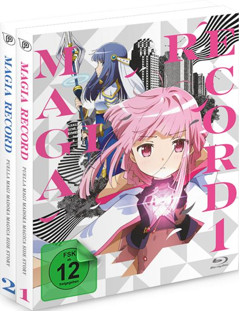 Anime Blu-ray Box mit zwei Hüllen, zeigt zwei Mädchen und Stadtbild.