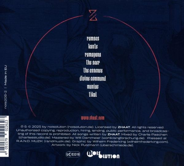 CD-Cover mit Songtiteln, einem roten Bogen und Künstlerinformationen. Der Hintergrund ist dunkelblau mit einem Z-Logo.
