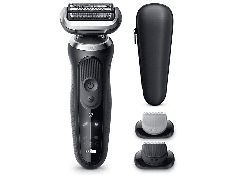 Braun Series 7 72-N1620s Nass- & Trockenrasierer mit 2 Aufsätze (Akkubetrieb, Schwarz, 360° SkinFlex Kopf) — Foto 3 von 3