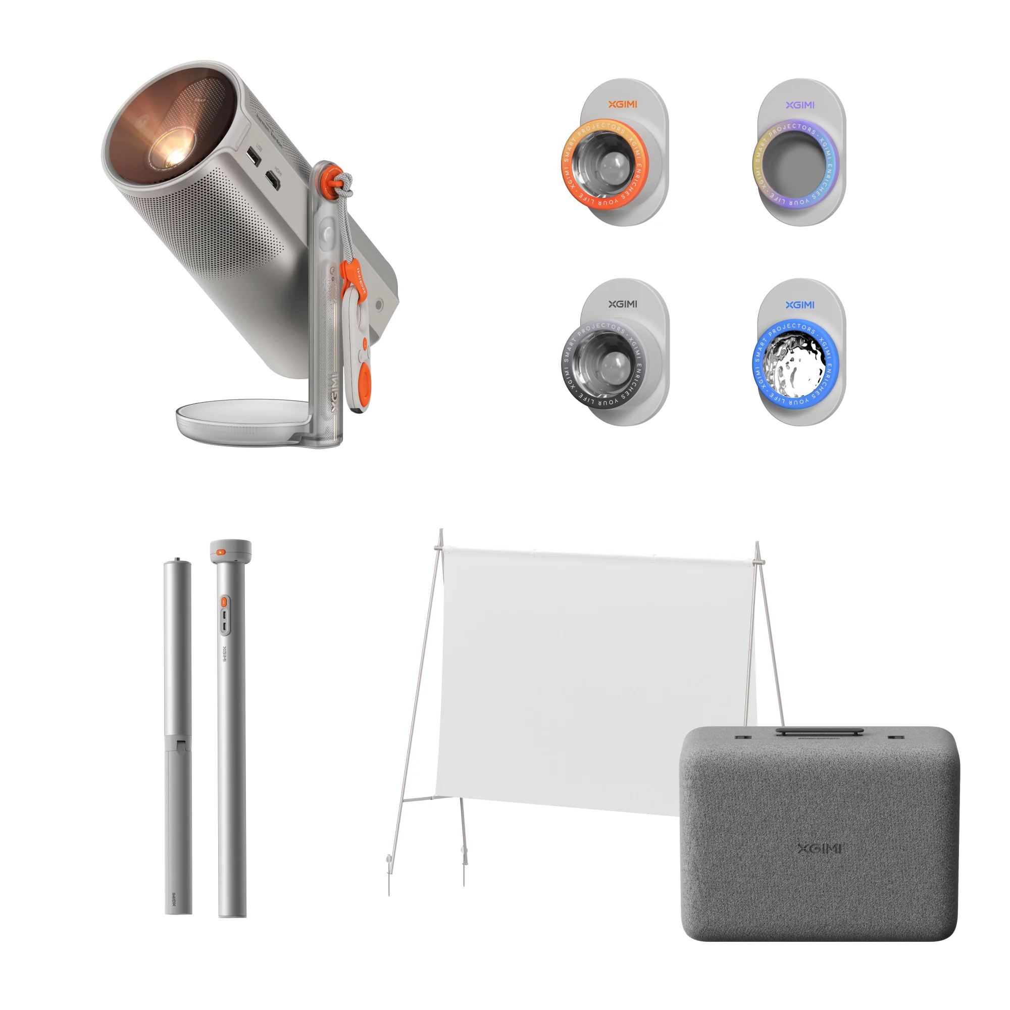 XGIMI MoGo 4 Lazer Outdoor Çantalı Set 1080P FHD 550 Iso Lümen