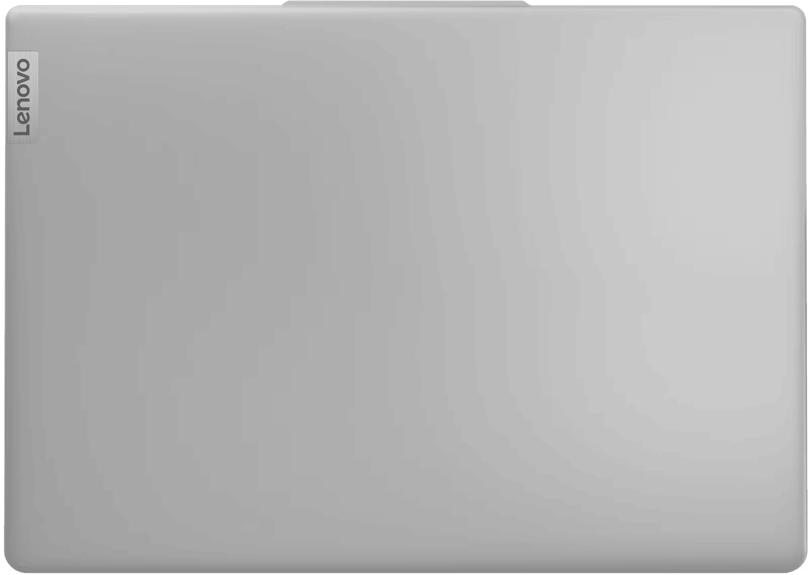 Egy világosszürke Lenovo laptop látható. A logó a bal felső sarokban van.