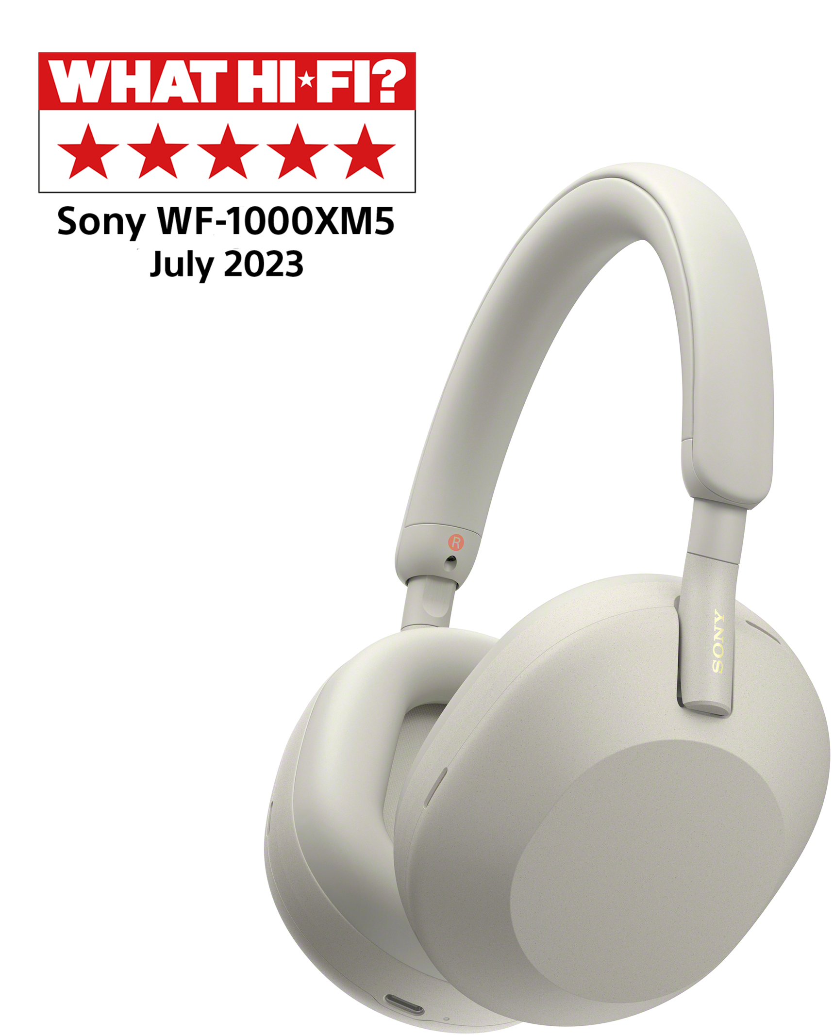 SONY WH-1000XM5S Prémium vezeték nélküli, zajszűrős fejhallgató, ezüst (WH1000XM5S.CE7)