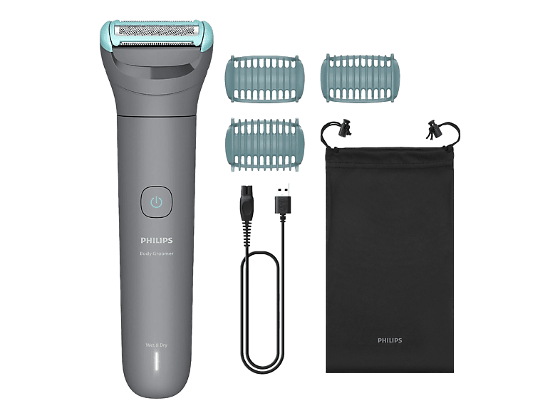 PHILIPS Series 3000 BG3485/15 Bodygroomer, Mittelgrau