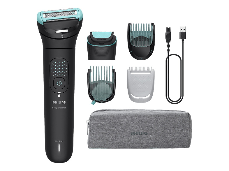 PHILIPS Series 7000 BG7470/15 Bodygroomer, Hochglanzschwarz