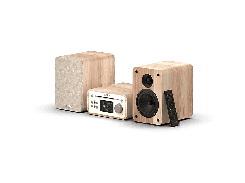 Pure Classic Stereo Mini - Das charmante Micro-Stereo-System, Baumwoll-Weiß/Eiche; Kompakt Anlage — Foto 2 von 5