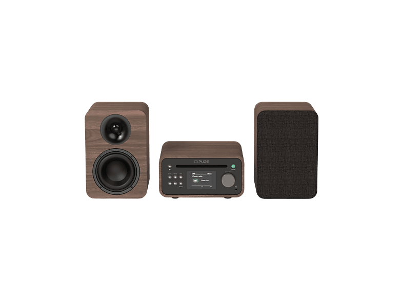 Pure Acoustics Classic Stereo Mini Set Bruin/ Walnoten