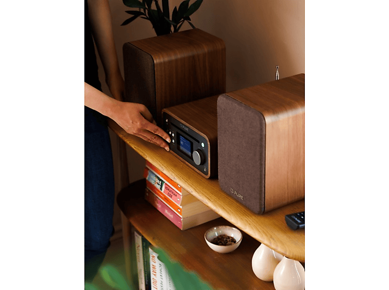 Pure Classic Stereo Mini - Das charmante Micro-Stereo-System, Kaffee Braun/Walnuss; Kompakt Anlage — Foto 4 von 5