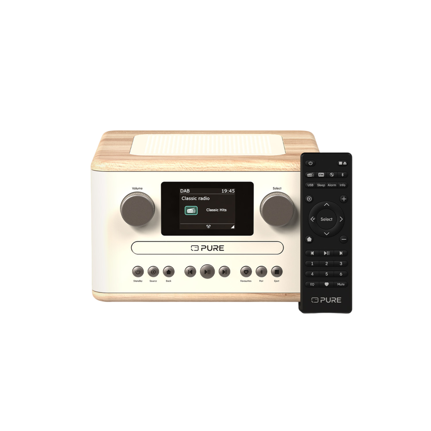 Pure Classic C-d4 Stereo Set Wit/eiken