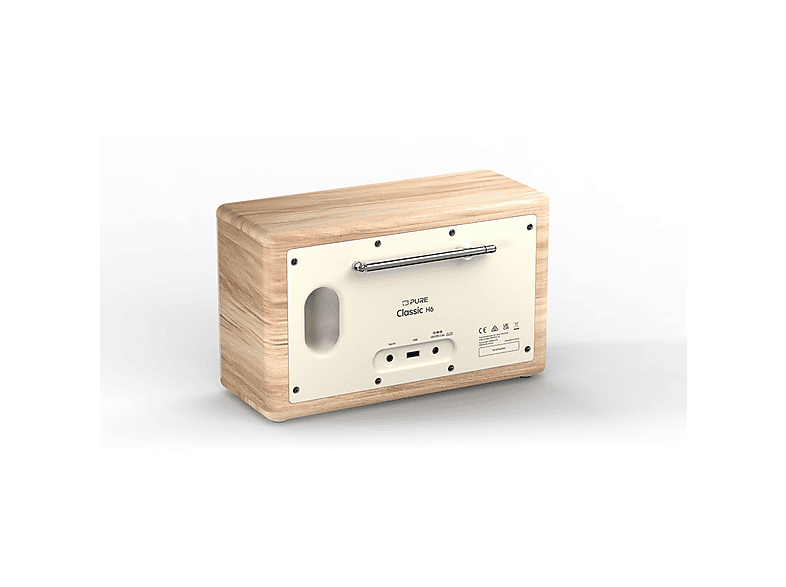 Pure Classic H6 – Das charmante digitale Stereo-Radio, Baumwoll-Weiß/Eiche; DAB+ Radio — Foto 2 von 5