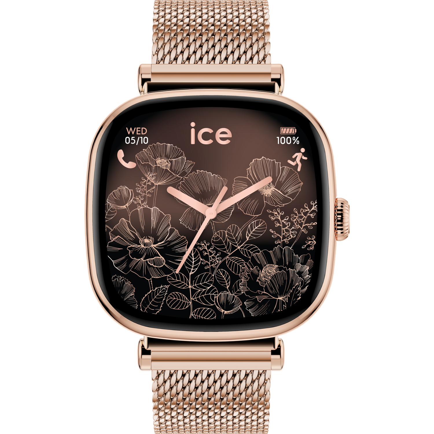 Ice-watch Ice Smart Sq 2.0 - Milanese 1.7 Smartwatch Rose Gold
