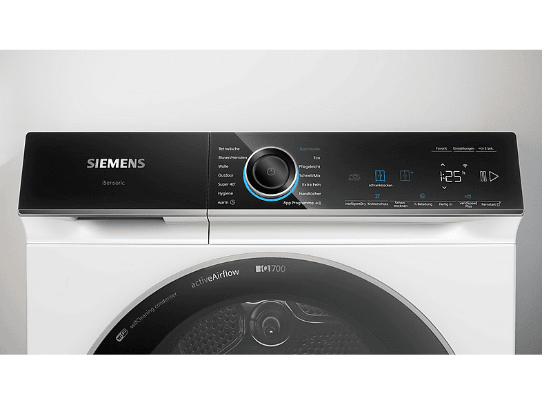 SIEMENS WR47B2C40 Wärmepumpentrockner iQ700 (9,0 kg, Weiß)