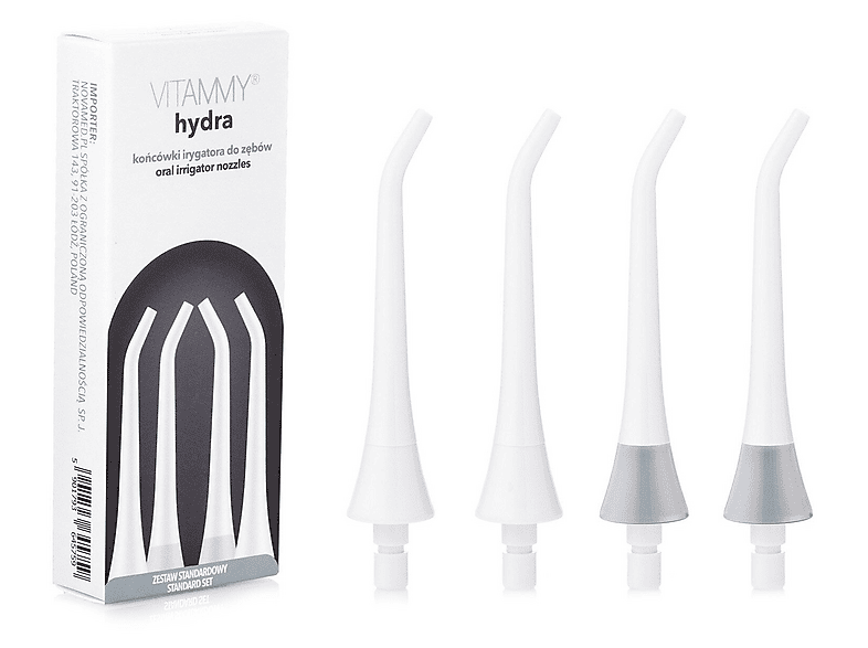 Końcówki do irygatora VITAMMY Hydra 4szt. Biały – zdjęcie 2