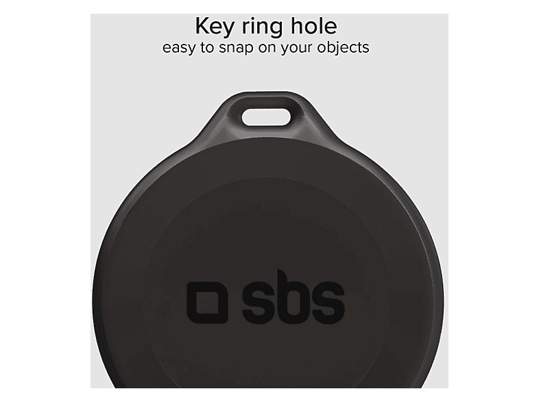SBS 87545 Wasserfester Tracker, kompatibel mit Apple Find My, Schwarz Ortungsgerät — Foto 5 von 5
