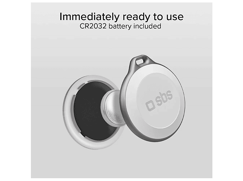 SBS 87538 Wasserfester Tracker, kompatibel mit Apple Find My, Weiß Ortungsgerät — Foto 4 von 5