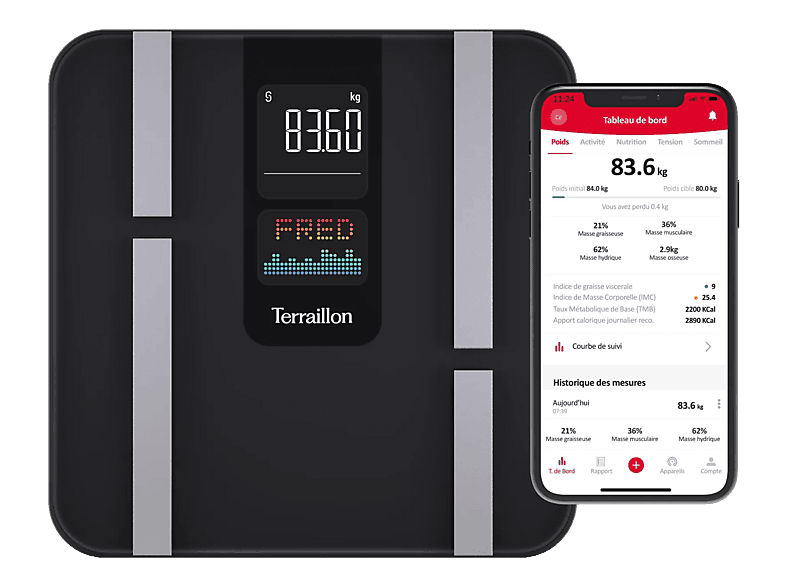 TERRAILLON Body Color Connect, Personenwaage