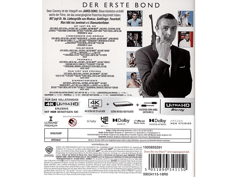 Thumbnail - James Bond: Sean Connery 6-Film Collection 4K Ultra HD Blu-ray