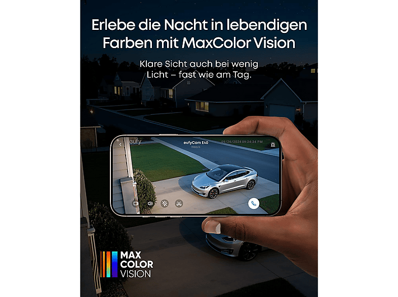 Anker Eufy Cam E40 Starter-Set 3+1, Kamera mit HomeBase 3 und Solarpanel 2K (Anzahl Kameras: 3, für Außen, Nachtsichtfunktion, Akkubetrieb, Starr, QHD, Weiß) — Foto 2 von 5