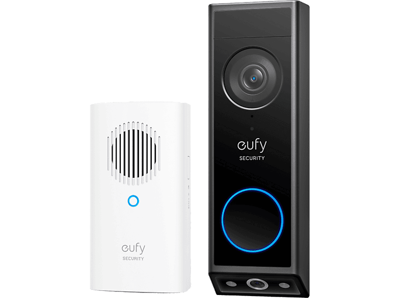 Cámara de vigilancia - Eufy E340, Resolución 2K Full HD, Visión nocturna a color avanzada, Negro
