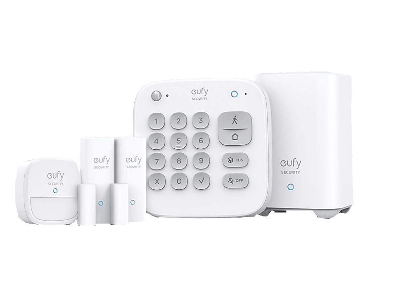 Alarma - Eufy Alarm Kit 5 piezas, Alertas instantáneas inteligentes, Autonomía 2 Años, Blanco