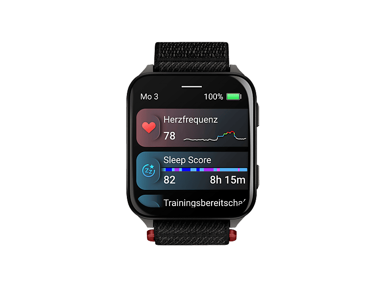 GARMIN Venu X1 Smartwatch Faserverstärktes Polymer mit Gehäuserückseite aus Titan Nylon, 24 mm, Schwarz